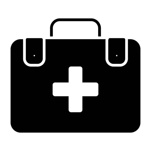 Medical Emergency Treatment Icon Vector Design First Aid Box — Stock Vector