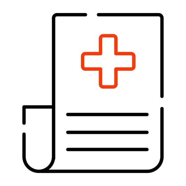 Icono Diseño Perfecto Recomendación Médica Vector Prescripción — Vector de stock