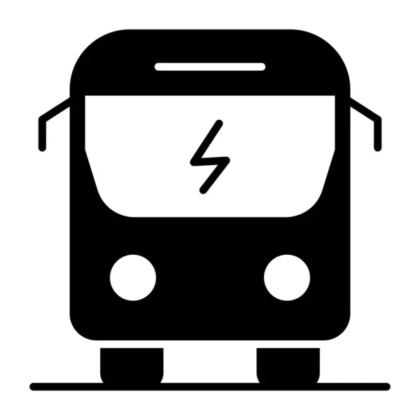 Une Icône Téléchargement Premium Bus Électrique — Image vectorielle