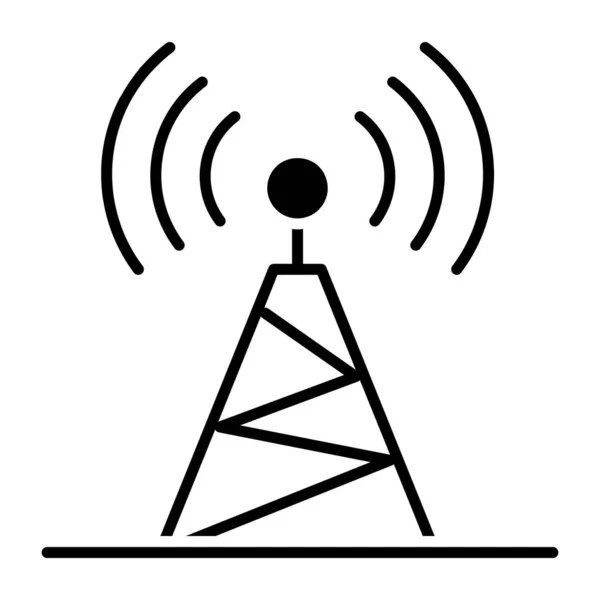 Icono Diseño Único Antena Wifi — Vector de stock