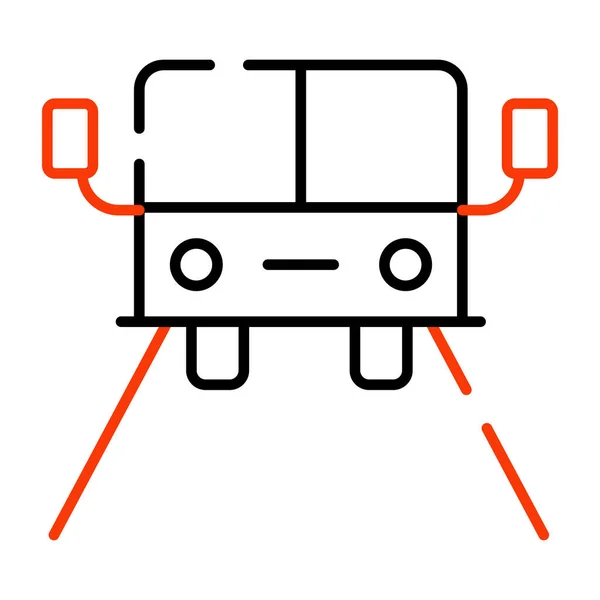Автомобіль Громадського Транспорту Значок Міцного Дизайну Автобуса — стоковий вектор