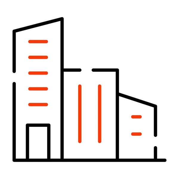 商业大楼 摩天大楼的可编辑设计图标 — 图库矢量图片