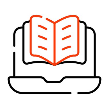 ebook simgesinin modern biçim vektörü