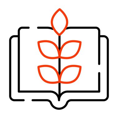 Ekonomi eğitim simgesi broşürü ile yapraklar