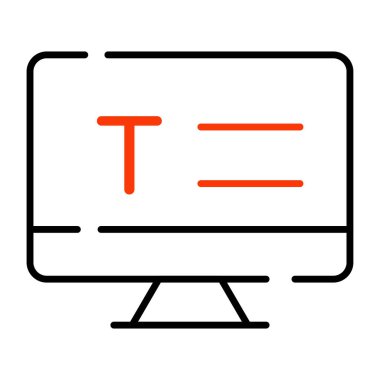 Çevrimiçi metin için mükemmel bir tasarım simgesi 