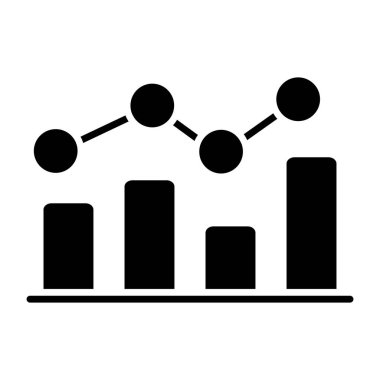 Çokçizgi grafiğinin kavramsal düz tasarım simgesi