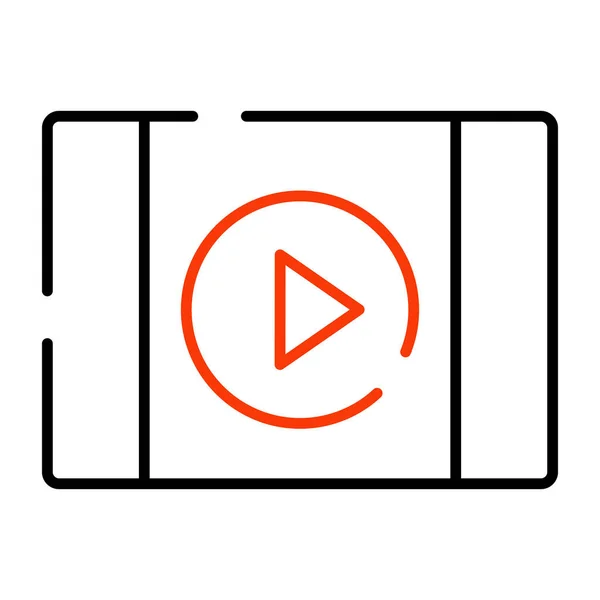 Editable Design Icon Online Video — стоковый вектор