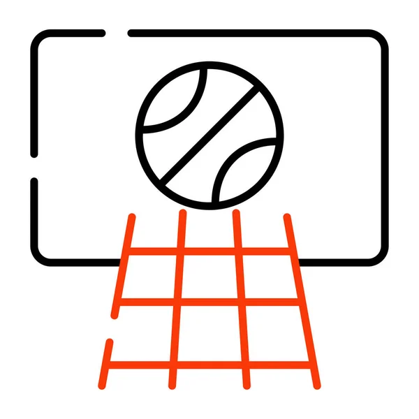 Icône Design Tendance Jeu Basket — Image vectorielle