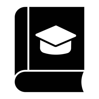 Kitapçıklı mortarboard, mezuniyet eğitimi simgesi