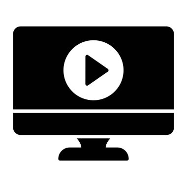 Çevrimiçi video için düzenlenebilir tasarım simgesi