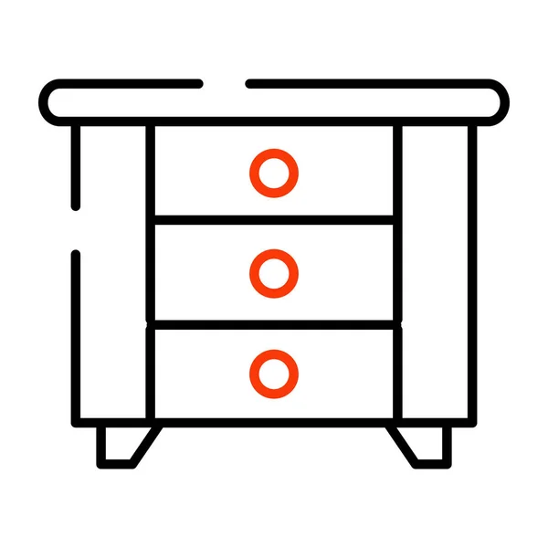 Unique Design Icon Chest Drawers — Stockvektor
