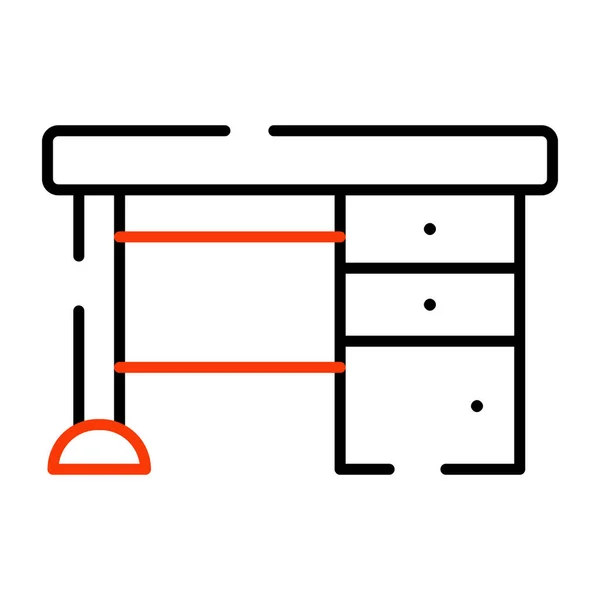 Solid Design Icon Desk — Stockvektor