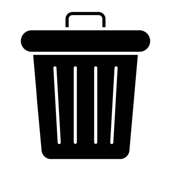 Çöp Kutusu Simgesi Düzenlenebilir Vektör — Stok Vektör