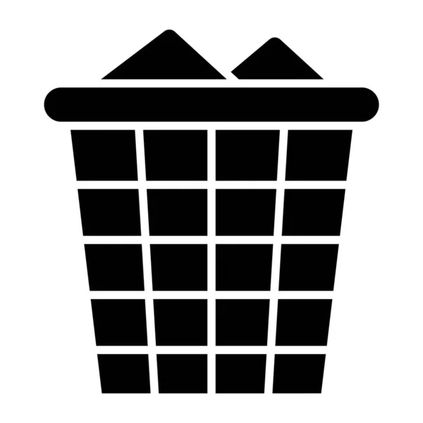Ikona Odpadkového Koše Upravitelný Vektor — Stockový vektor