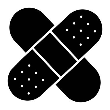 İlk yardım bandajlarının yaratıcı tasarım simgesi