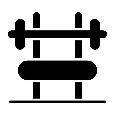 Dolu tasarımda jimnastik masası simgesi