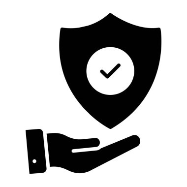 Güvenlik hizmetlerinin modern tasarım simgesi