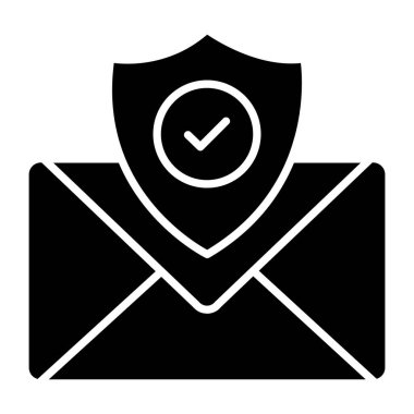 Şifrelenmiş posta kavramını belirten zarf içeren kalkan