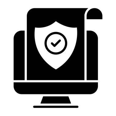 Güvenli belgenin sağlam bir tasarım simgesi