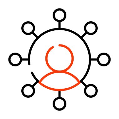 Kullanıcı ağının modern tasarım simgesi