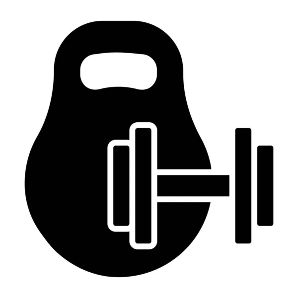 Kettlebell Avec Haltères Concept Équipement Gomme — Image vectorielle