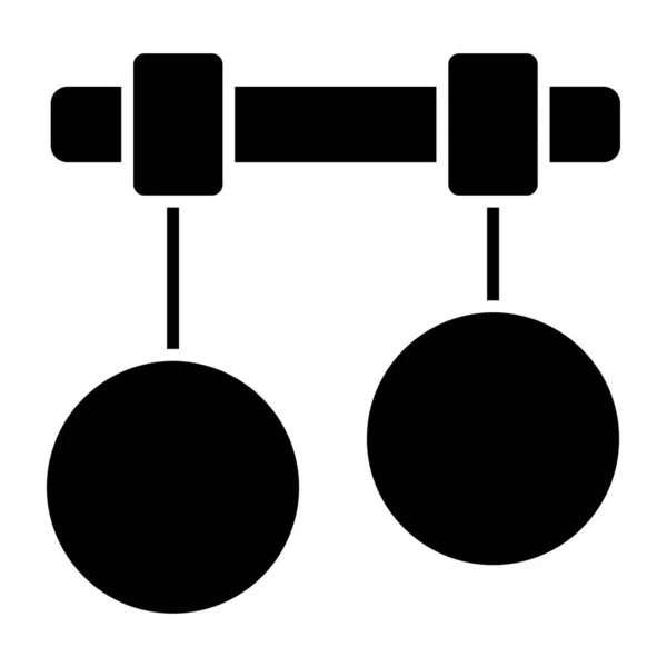 Gymnastic Rings Icon Solid Design — Vettoriale Stock