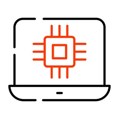 Mikroçipin düzenlenebilir tasarım simgesi