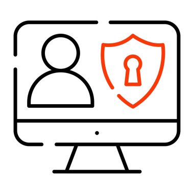 Güvenli hesabın modern tasarım simgesi