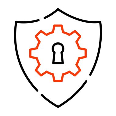 Güvenlik ayarlarının modern tasarım simgesi
