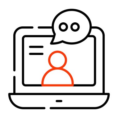 Görüntü sohbetinin sağlam bir tasarım simgesi