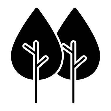 Ağaçların güzel bir tasarım simgesi