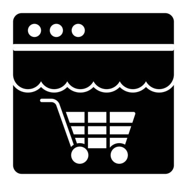 Çevrimiçi simge, web alışverişi düzenlenebilir vektörü al