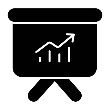 İş sunumunun düzenlenebilir tasarım simgesi