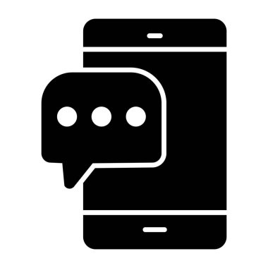 Mobil sohbetin modern tasarım simgesi