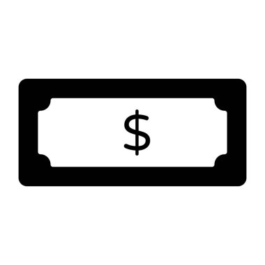 Banknotun düzenlenebilir tasarım simgesi