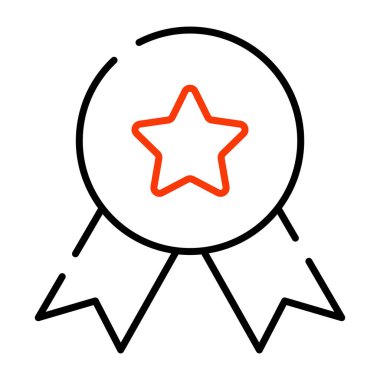 Kaliteli rozetin modern tasarım simgesi.