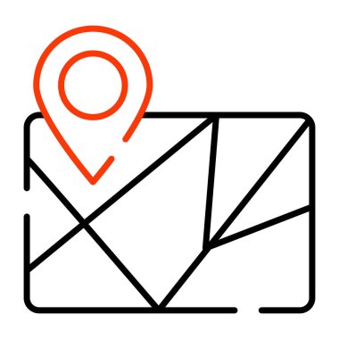 Haritanın düzenlenebilir tasarım simgesi