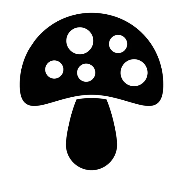 Umbrella Shaped Vegetable Concept Mushroom Icon — Stock vektor