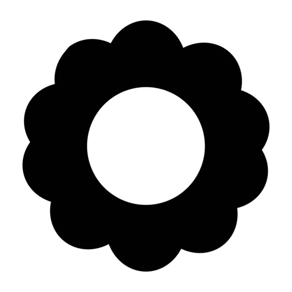 Ein Schönes Blumensymbol Editierbarer Vektor — Stockvektor