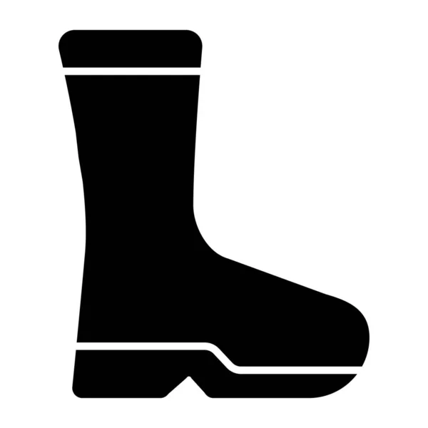 Solid Design Icon Farmer Boot — Stock Vector