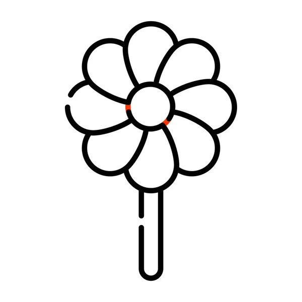 Beautiful Flower Icon Editable Vector — Vetor de Stock