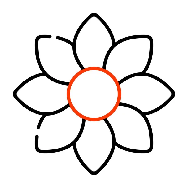 Egy Gyönyörű Virág Ikon Szerkeszthető Vektor — Stock Vector