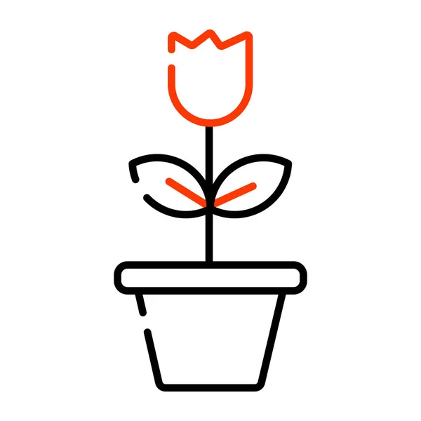 Beautiful Flower Icon Editable Vector — Stockvektor