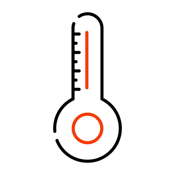 Ícone Indicador Temperatura Design Sólido Termômetro — Vetor de Stock