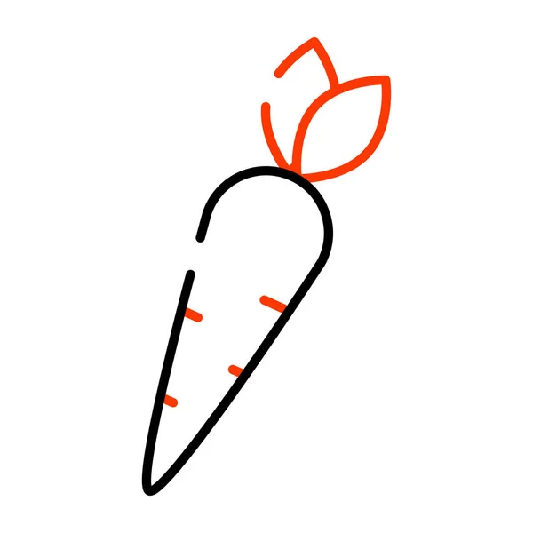 Icono Diseño Único Zanahoria — Vector de stock