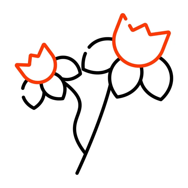 Beautiful Flower Icon Editable Vector — Stockvektor