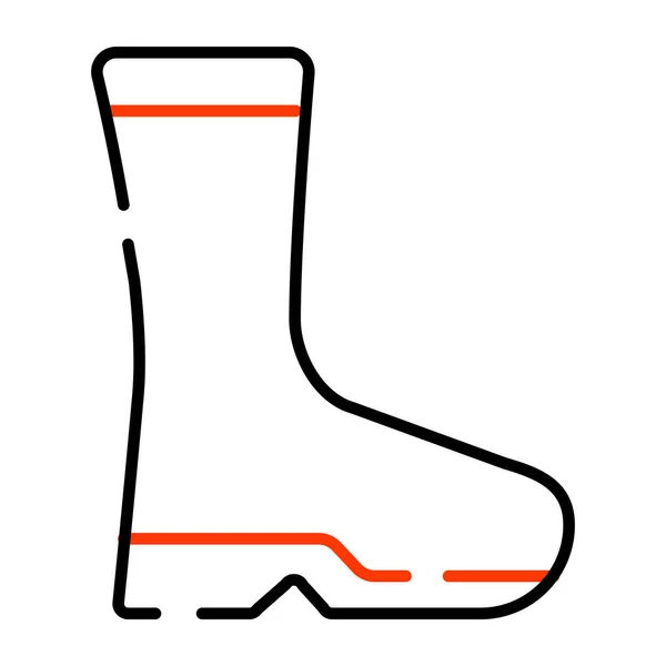 Solid Design Icon Farmer Boot — Stock Vector