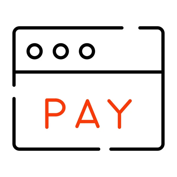 支払いウェブサイトの現代的なデザインアイコン — ストックベクタ