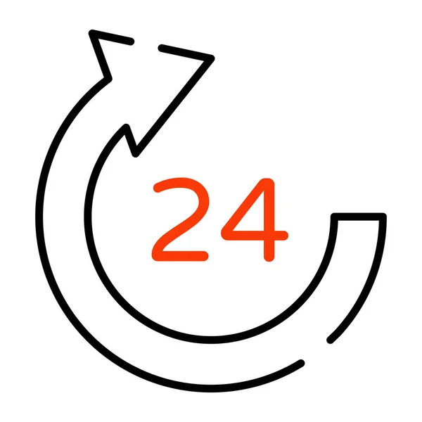 Creative Design Icon 24Hr Service — Stock Vector
