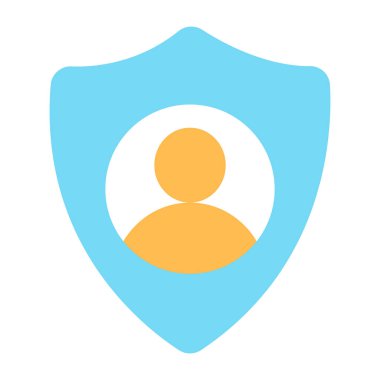 Düz biçimli kullanıcı güvenlik simgesi